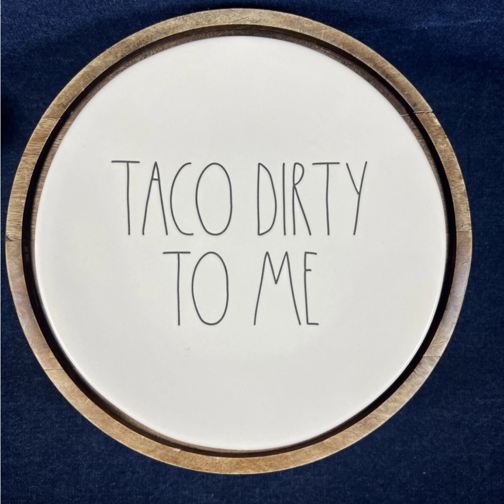 Rae Dunn Artisan Collection 213 Taco Dirty To Me 8” Plate